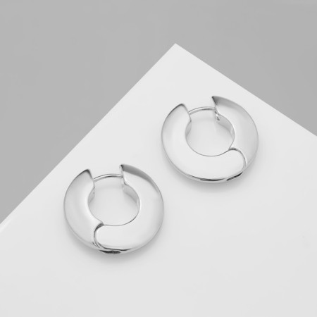 Earrings Metal "Bohemia" waltz, color silver