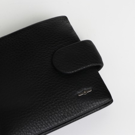 Male purse on the button, black color-2