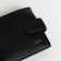 Male purse on the button, black color