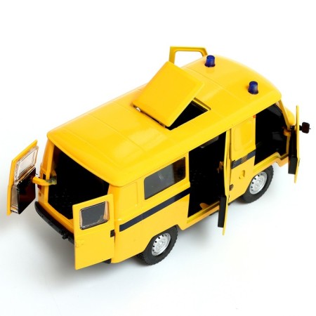 Metal machine "UAZ 3962. Police", inertia, 1:24, light and sound-4