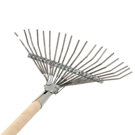 Robble fan, plate, 20 teeth, galvanized, wooden stalk-5