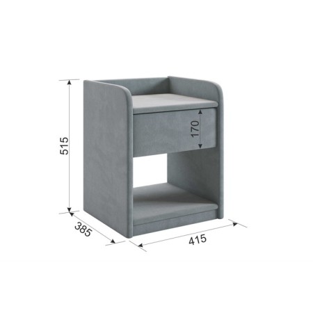 Bedside room amanda-2 415x385x515 pine (velor)-1