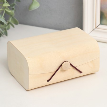 Casket wood under painting rectangle "Thin sheet" 13x9x6 cm