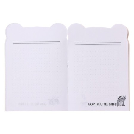 Notepad 120 x 170 mm, 32 sheets are funny pandules, covered cardboard, matte lamination, curly cutting, block 65 g/m2-3