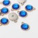 Circle-suspension “Circle” Circle 2 × 1.6 × 0.2 cm, (set 10 pcs.), The color is blue in gold