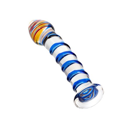 Unrealistic phallimitator Sexus Glass, glass, transparent, 18 cm-2