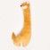 Skill of the soft toy "Fox", 140 cm, orange color