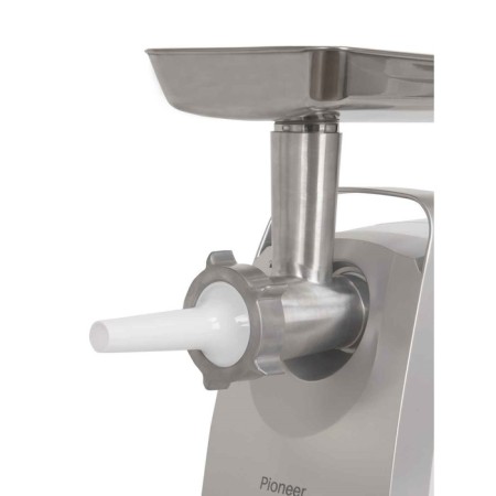 Electric meat grinder Pioneer MG120, 2000 W, reverse, 1 speed, white-gray-10