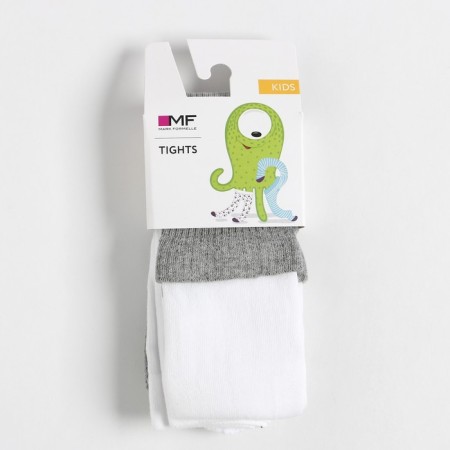 Pantyhose children, color gray melange /white, height 116-122-5