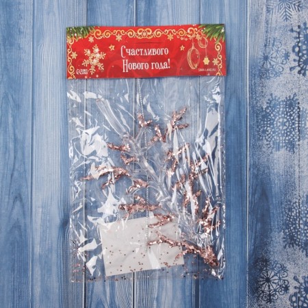 Decoration Christmas tree "Christmas tree shine" 15x9 cm, transparent pink-2