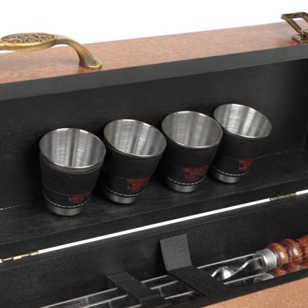 Set with skewers Gift "Classic No. 1" in a case made of wood-4