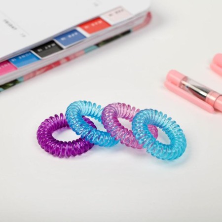 Hair gum spring "Claire", 4 pcs, diam 3.5 cm-3