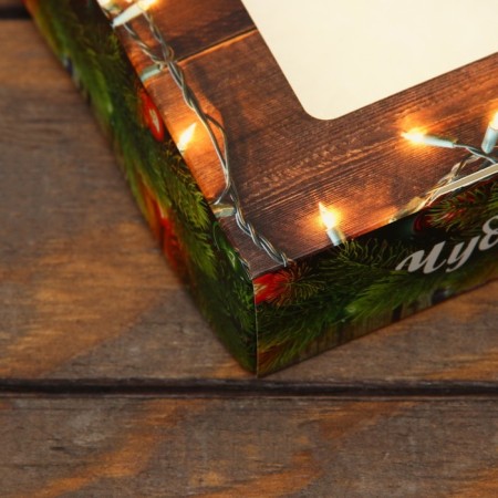Folding box with the "Merry Christmas" window 20 x 20 x 4 cm-2