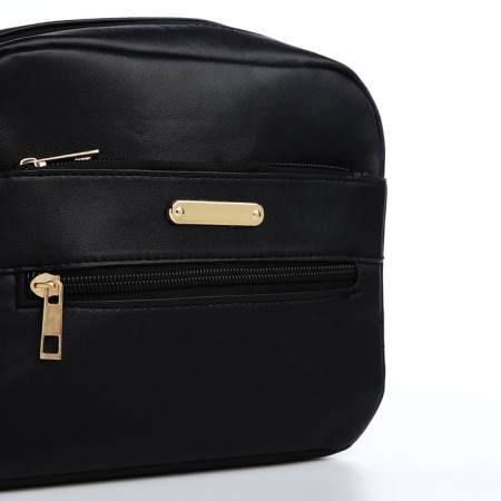 Bag Cross-Bodi with a zipper, black color-3