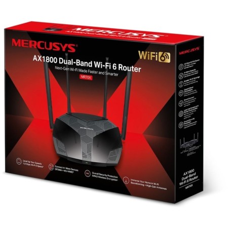 Wi-Fi Router Mercusys MR70X, 1775 Mbps, 3 ports 1000 Mbps, black-2