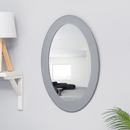 Wall mirror, oval, gray 37.5x57.5 cm, zp = 29.5x49.5 cm