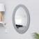 Wall mirror, oval, gray 37.5x57.5 cm, zp = 29.5x49.5 cm