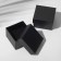 Gift box for a ring/earrings “minimal”, 5 × 5cm, black color