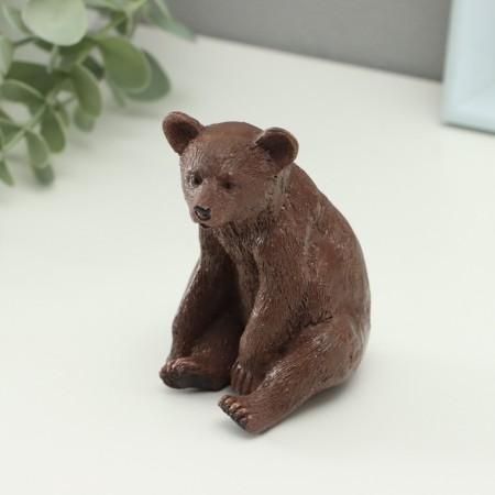 Figure "Bear sits" 9x5cm, brown-4