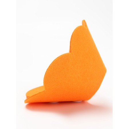 Veterinary collar made of felt "chamomile", size m, orange-4