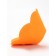 Veterinary collar made of felt "chamomile", size m, orange