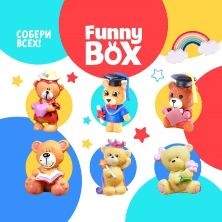Set for children Funny Box “Girl with a Bear”, set: rainbow, instructions, stickers, mix, in package-3
