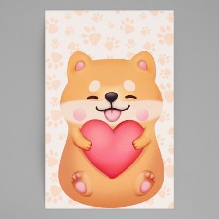 Gift folding box, packaging, Funny Corgi, 15 x 15 x 8 cm-7