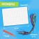 The lace tablet "Funny drawings", a handle for a lace, base, diagram, according to the Montessori methodology