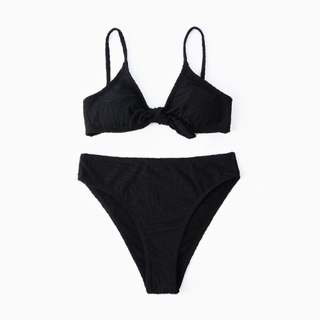 Separate female swimsuit, color geometry on black, size 46 (m)-3
