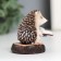 Polystone souvenir "Hedgehog on a stump - reading" 5.2x4.3x4.6 cm