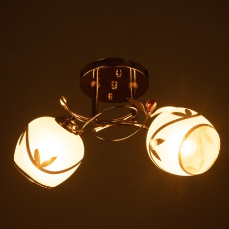 Jeannet chandelier 2x40W E27 Gold Model: 2800064-2