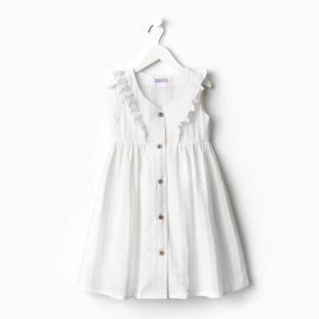 Sleeveless dress Minaku color white, height 92 cm