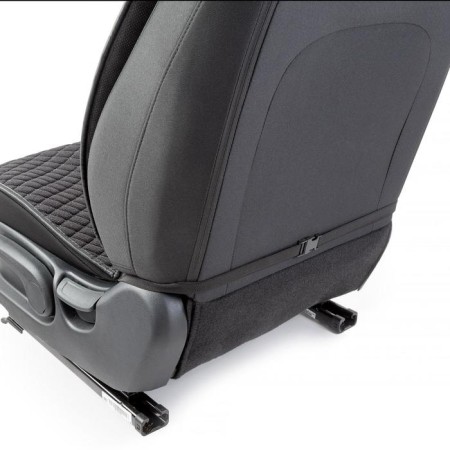 Caps on the front seats Car Performance, 2 pcs, Fiberflax (flax), rhombus, black-2