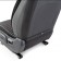 Caps on the front seats Car Performance, 2 pcs, Fiberflax (flax), rhombus, black