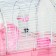 A cage for rodents with filling, 47 x 30 x 38, cm, pink