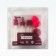 Storage set, in case, 8 objects, transparent/burgundy color