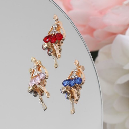 Brooch "Ballerina" mini, color mix (indivisible packing 12 pcs., Price per pcs.)-1