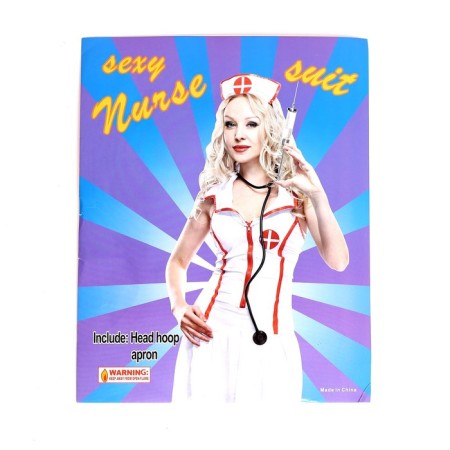 Carnival set "Nurse" 3 subjects: rim, apron, mask mix-2