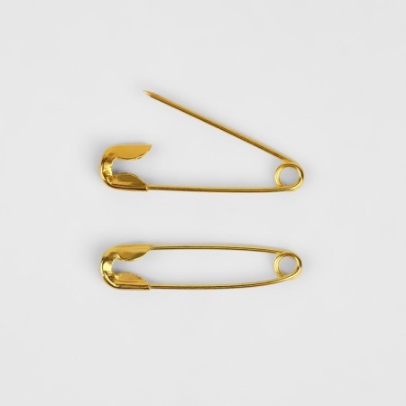 English pins, 19 mm, 50 pcs, gold color-1