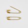 English pins, 19 mm, 50 pcs, gold color