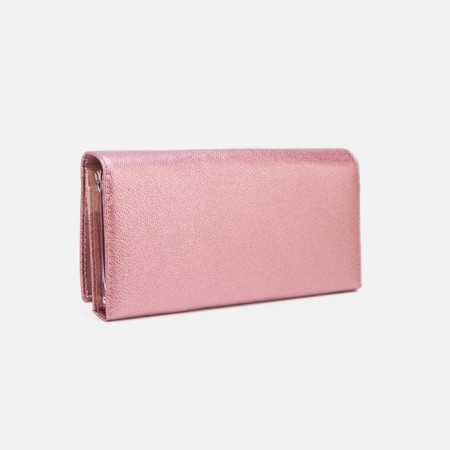 Women's wallet on magnets, pink color-1