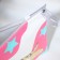 Cosmetic bag with zip-gl, transparent/pink color