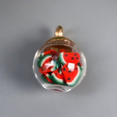 Decor for creativity glass, plastic "Fruit in the ball" MIX 2x1.8 cm-2