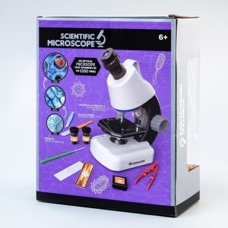 Microscope "Young Biologist" Frendering to x1200, yellow, backlight-7