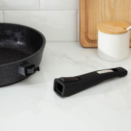 Granite Star pan, d = 26 cm, removable handle, anti -stick coating, black color-4