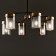 Suspended lamp Freya Fr5432PL-06BBS Lora, 440x440 mm, E14, 6x40W, black color and brass
