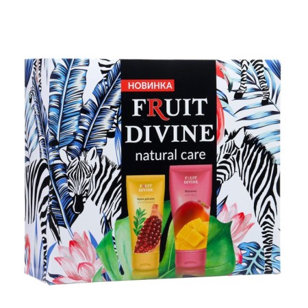 Gift set Fruit Divine Zebra: hand cream, 75 ml + body milk, 150 ml-3