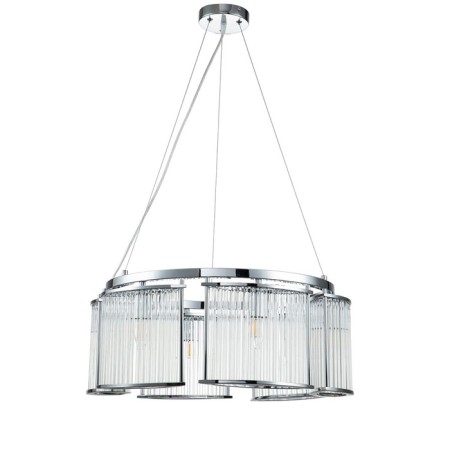 Suspended indigo lamp, 12003/6p Chrome. 6x40W, E14, 600x600x275/1475 mm-1