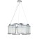 Suspended indigo lamp, 12003/6p Chrome. 6x40W, E14, 600x600x275/1475 mm