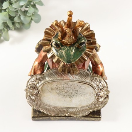 Polystone souvenir with a stand for the little things "Butler's frog" 27.5x13.5x9 cm-4